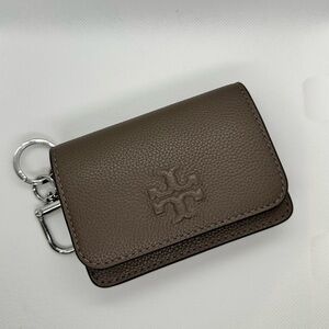 Tory Burch Taupe Leather Key Case